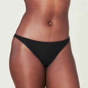 Demi Moore X Andie Tropez Bikini Bottom Women's L Textured‎ Crochet Overlay NWT